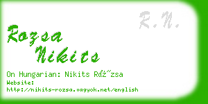 rozsa nikits business card